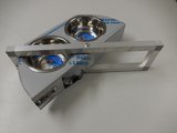 Draaiplato 2 Gaats 13 cm. RVS - INCL Aluminium omlijsting_