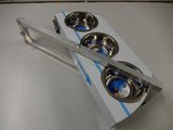 Draaiplato 3 Gaats 13 cm. RVS - INCL Aluminium omlijsting_
